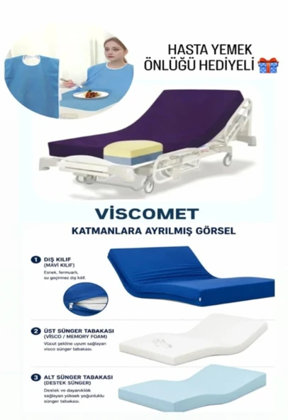VİSCOMET VİSCO HASTA YATAĞI 90X190X18 ürün görseli 1