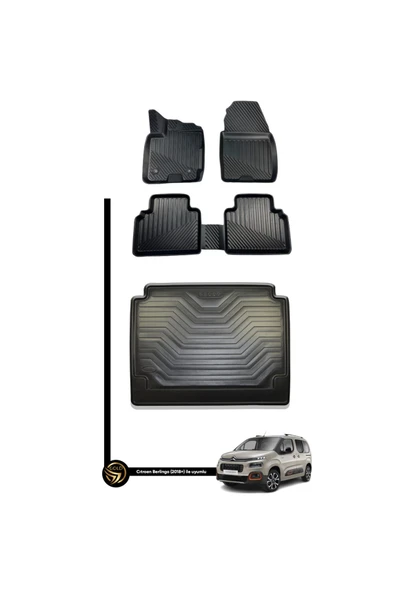 Leader Citroen Berlingo 3d Havuzlu Paspas 2008-2018 Arası+bagaj Havuzu Ikili Set ürün görseli 1