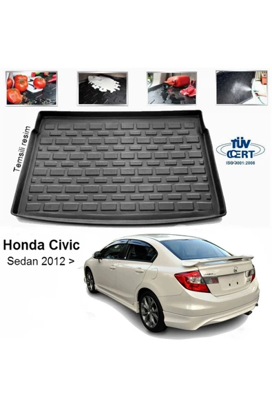 Leader Honda Civic FB7 Bagaj Havuzu Paspası 2012-2016 ürün görseli 1