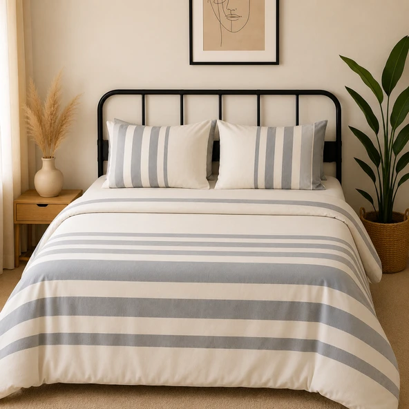 Rosalina Çift Kişilik Nevresim Takım - 65% Pamuk 35% Polyester - 200 cm x 220 cm ürün görseli 1