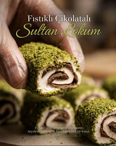 Vassav Fıstıklı Çikolatalı Sultan Lokum 1000gr ürün görseli 1