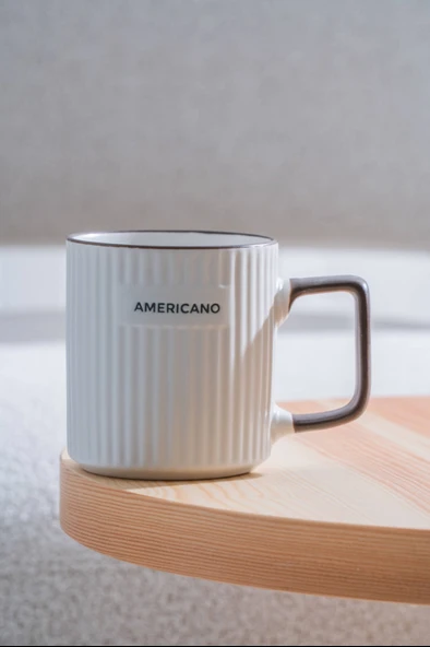 Ruby Porselen Kupa Americano - 350 ml - Resim 3