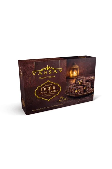 Vassav Çikolatalı Fıstıklı Browni Lokum / 250gr ürün görseli 1