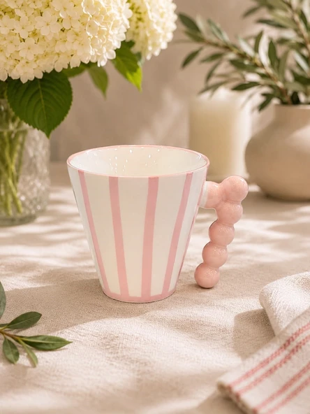 Tekli Porselen Wilder Pink Kupa 295 ml ürün görseli 1