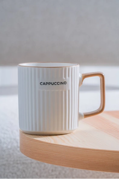 Ruby Porselen Kupa Cappuccino - 350 ml - Resim 3