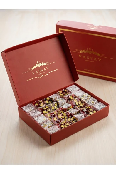 Vassav Fıstıklı Narlı Lokum 500gr ürün görseli 1