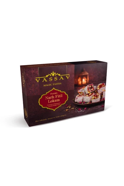 Vassav Fıstıklı Narlı Fitil Lokum / 250gr ürün görseli 1