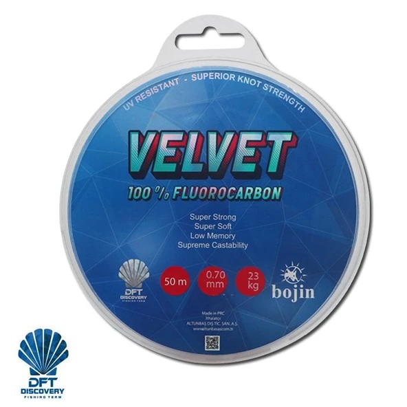 T. DFT Bojin Velvet Fluorocarbon 50 m 0.70 mm Misina ürün görseli 1