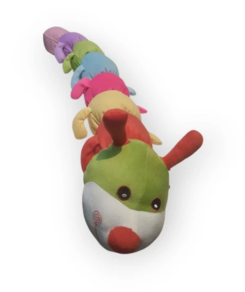RENKLİ  PELUŞ TIRTIL YASTIK 100 CM KALİTELİ ürün görseli 1