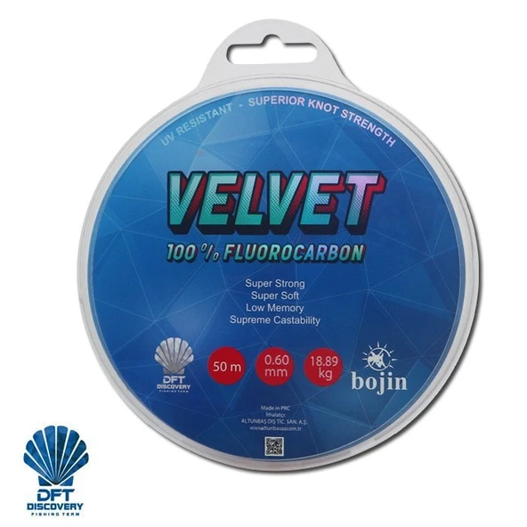 DFT Bojin Velvet Fluorocarbon 50 m 0.60 mm Misina ürün görseli 1