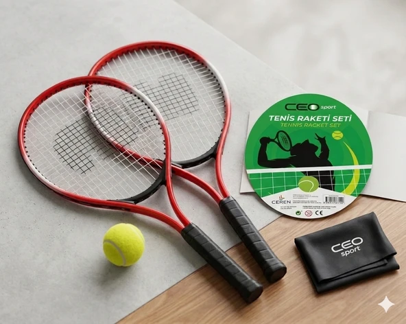 Sport Tenis Raketi Seti  Kırmızı ürün görseli 1