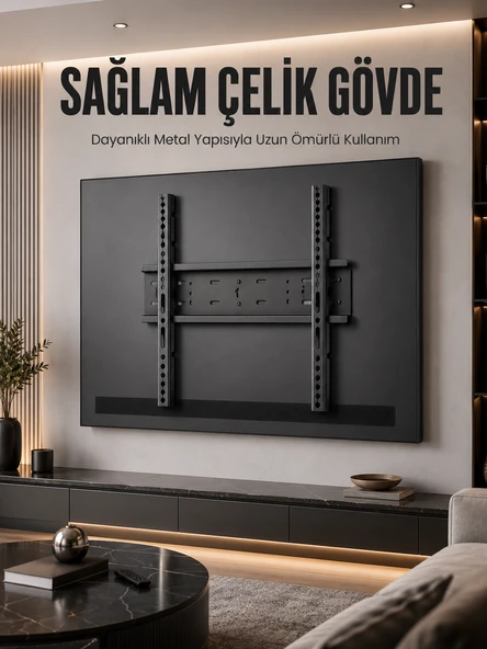 Büyük Ekran TV Duvar Askısı 50-95 İnç Dayanıklı Sabit Askı Aparatı Kolay Kurulum - Lisinya ürün görseli 1