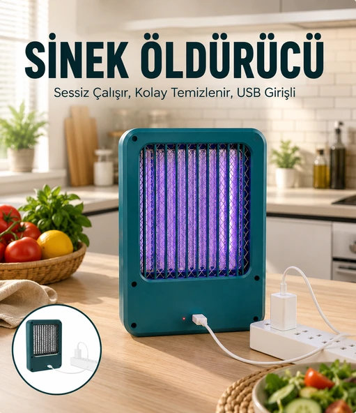 Sessiz Çalışan USB Destekli Elektrikli Sinek Öldürücü Makinesi - Lisinya ürün görseli 1