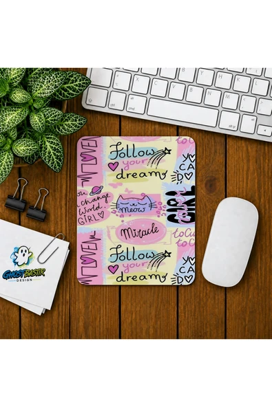 Meow Baskılı Oyuncu Mousepad 0195 ürün görseli 1