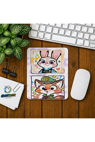 Zootropolis Nick ve Judy Baskılı Oyuncu Mousepad 0362 ürün görseli 1
