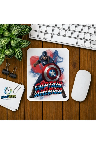 Kaptan Amerika Baskılı Oyuncu Mousepad 0111 ürün görseli 1
