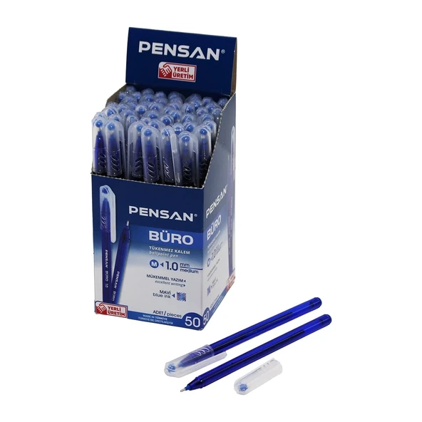 Tükenmez Kalem - Mavi Renk - 1.0 mm Medium Uç ürün görseli 1