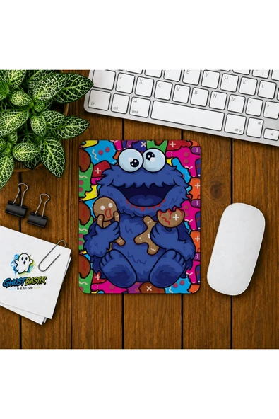 Kurabiye Canavarı Baskılı Oyuncu Mousepad 0173 ürün görseli 1
