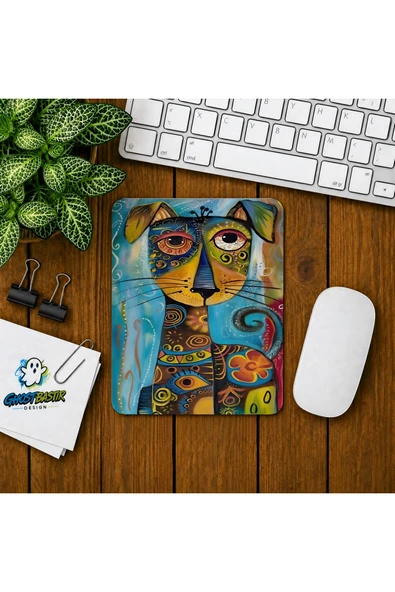 Soyut Çizim Köpek Baskılı Oyuncu Mousepad 0281 ürün görseli 1