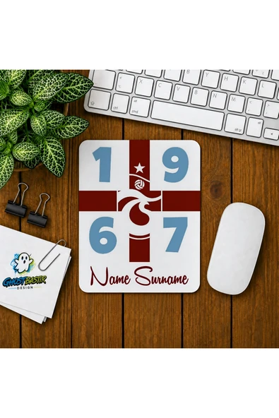 Kişiye Özel Bordo Mavi Baskılı Oyuncu Mousepad 0146 ürün görseli 1