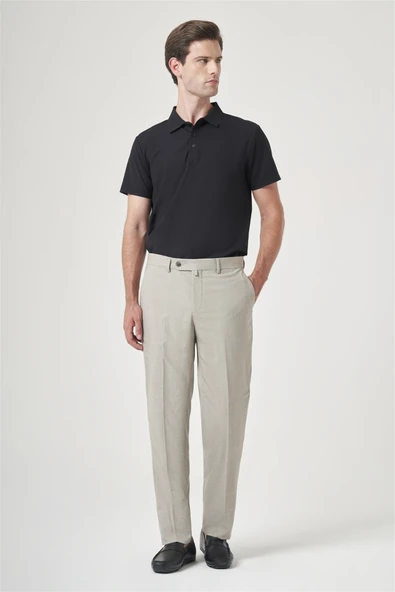 Bej Yan Cep Filafil Desen Comfort Fit Esnek Pantolon 1003260153 ürün görseli 1