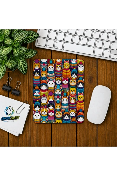 Kediler Baskılı Oyuncu Mousepad 0116 ürün görseli 1