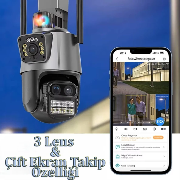 3 Lens Güvenlik Kamerası - Resim 3