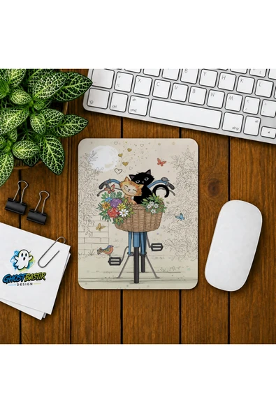 Sepette Kediler Baskılı Oyuncu Mousepad 0273 ürün görseli 1
