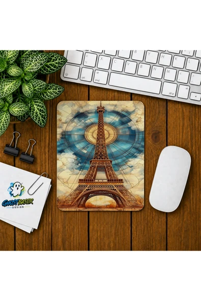 Eyfel Kulesi Baskılı Oyuncu Mousepad 070 ürün görseli 1