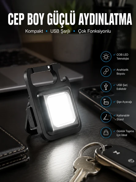 Led Işık Acil Durum Işığı Çok Fonksiyonlu Mıknatıs Özelliği - Lisinya ürün görseli 1