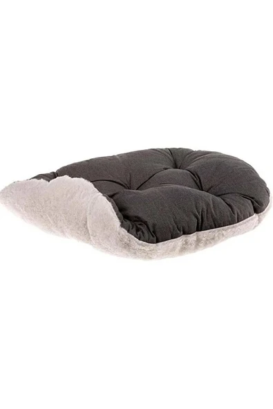 Ferplast Relax 55 Peluş Kedi ve Mini Irk Köpek Yatağı - Marrone Bej (55cm x 36cm) ürün görseli 1