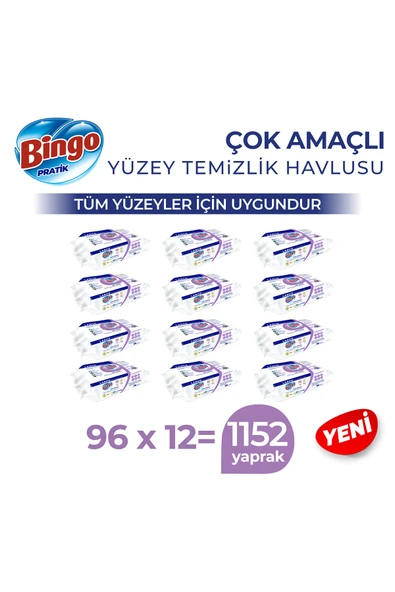 Yüzey Temizlik Havlusu Large Lavanta 96x12 (1152 YAPRAK) ürün görseli 1