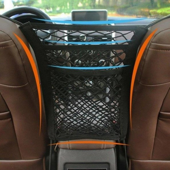 AUDI Serisi Araç İçi Koltuk Arası Çok Amaçlı 2 Gözlü File Organizer ürün görseli 1