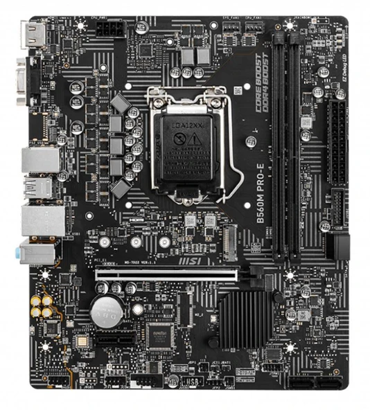 MSI Intel Rocket Lake M.2 DDR4 İntel B560M PRO-E Micro ATX Anakart Outlet - Resim 2