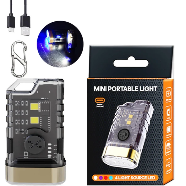 İdragon A11 Mini LED Anahtarlık Feneri 1000 Lumen Süper Parlak, Type-C Şarjlı, Manyetik Gövdeli, Çok Modlu Edc El Feneri ürün görseli 1