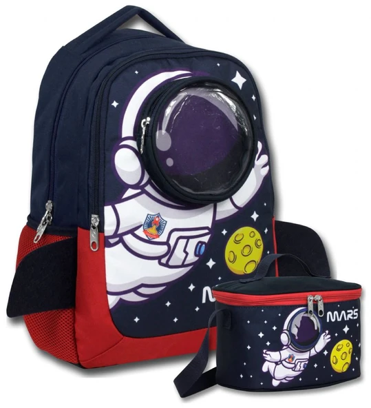 Ümit Çanta Erkek Çocuk Astronot Baskılı Okul Çantası+Beslenme Çantası Seti - SETUMT6000B ürün görseli 1