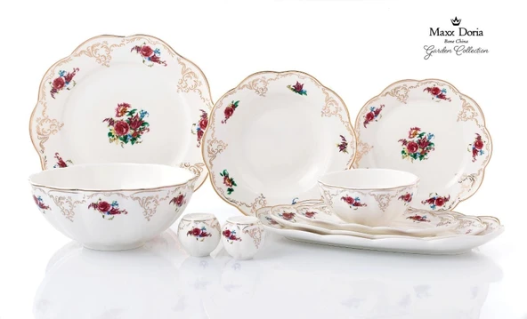 58 Parça 12 Kişilik Garden Collection Florin Porselen Yemek Takımı ürün görseli 1