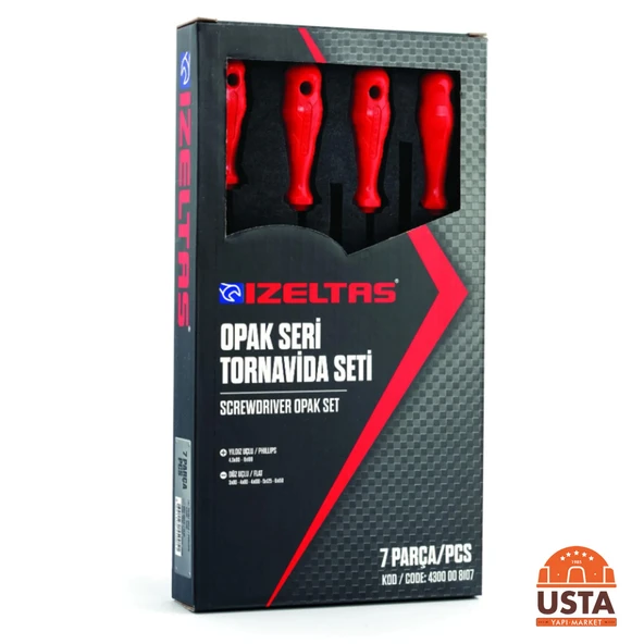 İzeltaş Opak Seri Tornavida Seti 7 Parça 4300008107 ürün görseli 1