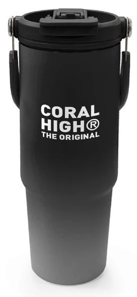 Coral High 900 ml Erkek Çocuk Siyah Gri Gamer Desenli Çelik Termos /Matara - 38744 ürün görseli 1