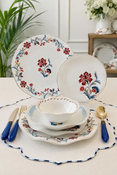 24 Parça 6 Kişilik Porselen Palace Breeze Yemek Takımı ürün görseli 1