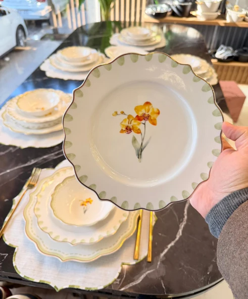 24 Parça 6 Kişilik Soft Bloom Porselen Yemek Takımı ürün görseli 1