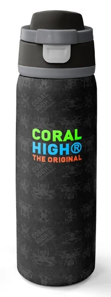 Coral High 800 ml Erkek Çocuk Drone Pilotu Siyah Baskılı Pipetli ve Direkt İçim Çelik Termos/Matara - 38551 ürün görseli 1