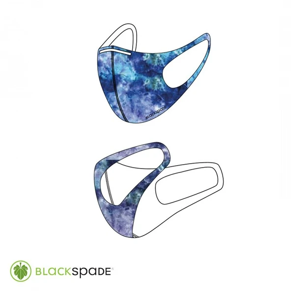 BLACKSPADE Unisex Koruyucu Maske Mermer Desen ürün görseli 1