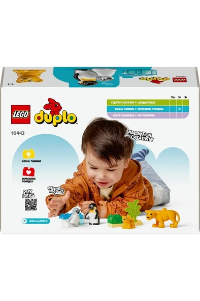 LEGO ® DUPLO® Kasabası Vahşi Hayvan Aileleri: Penguenler ve Aslanlar 10442 - 2 Yaş ve Üzeri(10 Parça) ürün görseli 1