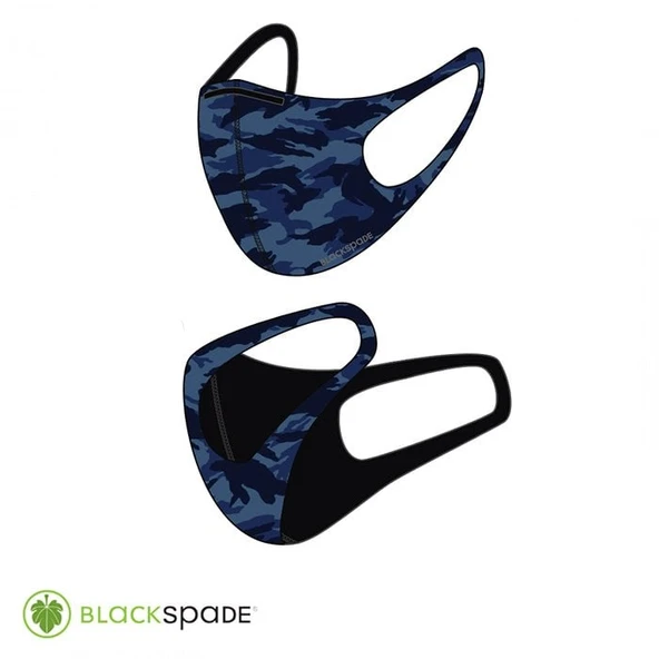 BLACKSPADE Unisex Koruyucu Maske Lacivert Kamo ürün görseli 1