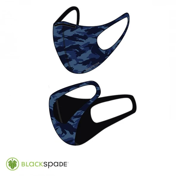 BLACKSPADE Unisex Koruyucu Maske Lacivert Kamo ürün görseli 1