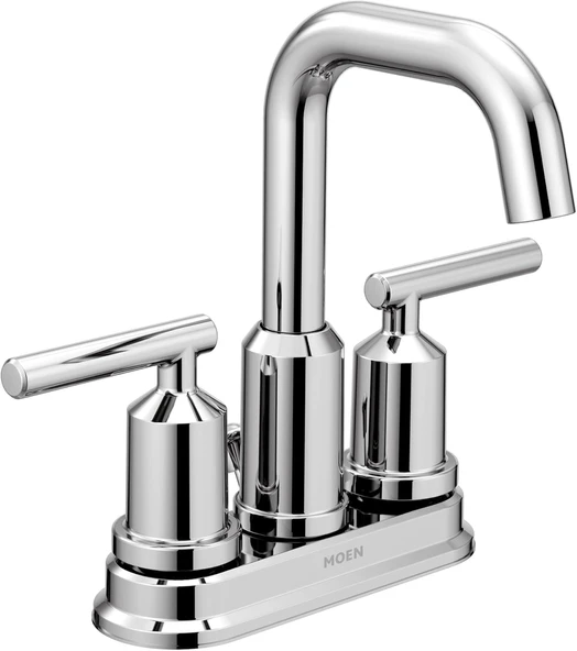 Moen 6150Bn Gibson Two-Handle Centerset High Arc Bathroom Faucet With Drain Assembly, Brushed Nickel ürün görseli 1