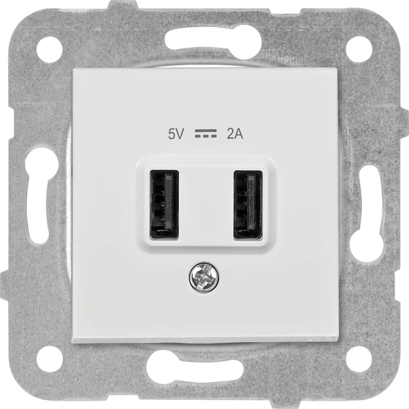 Karre Beyaz Usb Priz 5V 2A ürün görseli 1