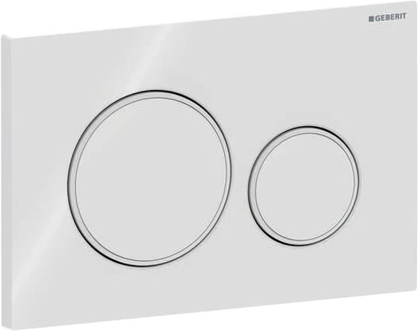 Geberit Sigma 20 Basma Plakası, Beyaz/Mat Beyaz, Up720, Up320 Up300 Için ürün görseli 1