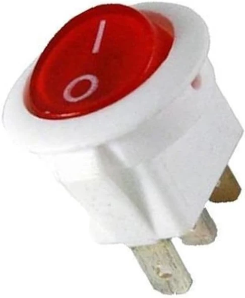 Sanec Ic-131B Yuvarlak Işıklı Anahtar On-Off 3P Beyaz Kasa ürün görseli 1